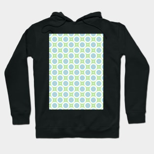 Blue and Green Circle Pattern Hoodie